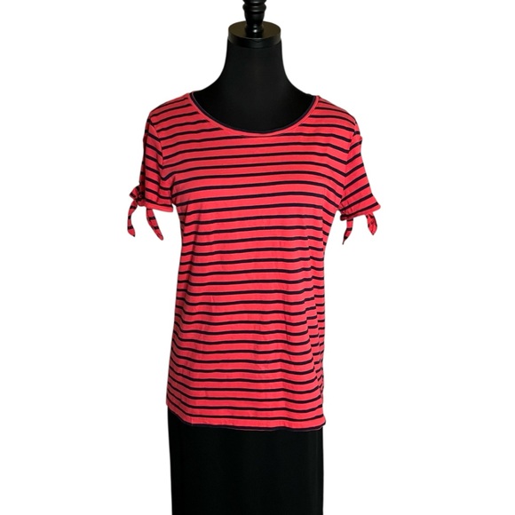 Nautica Tee Striped 100% Cotton Size Medium - Picture 3 of 5